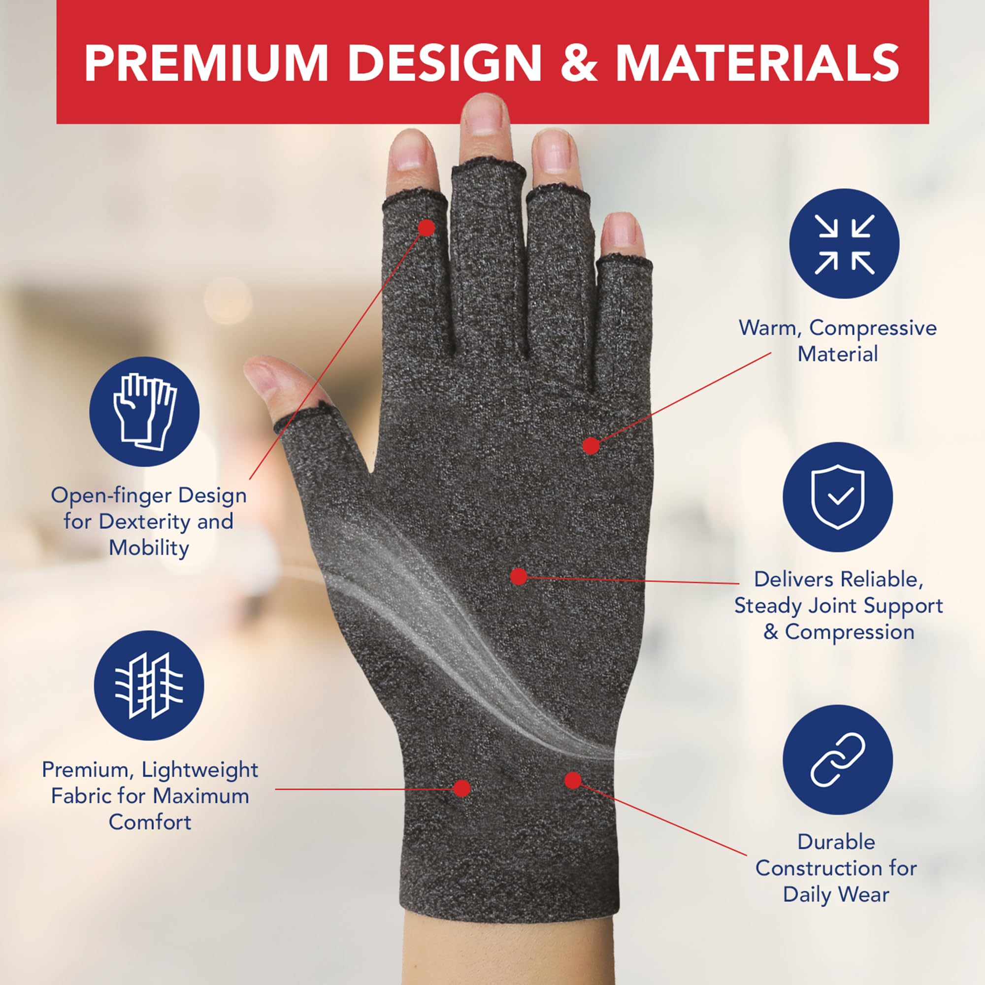 Compression Gloves for Arthritis Pain Relief