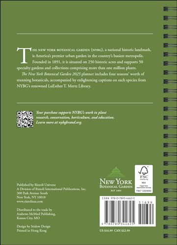 New York Botanical Garden 12-Month 2025 Planner