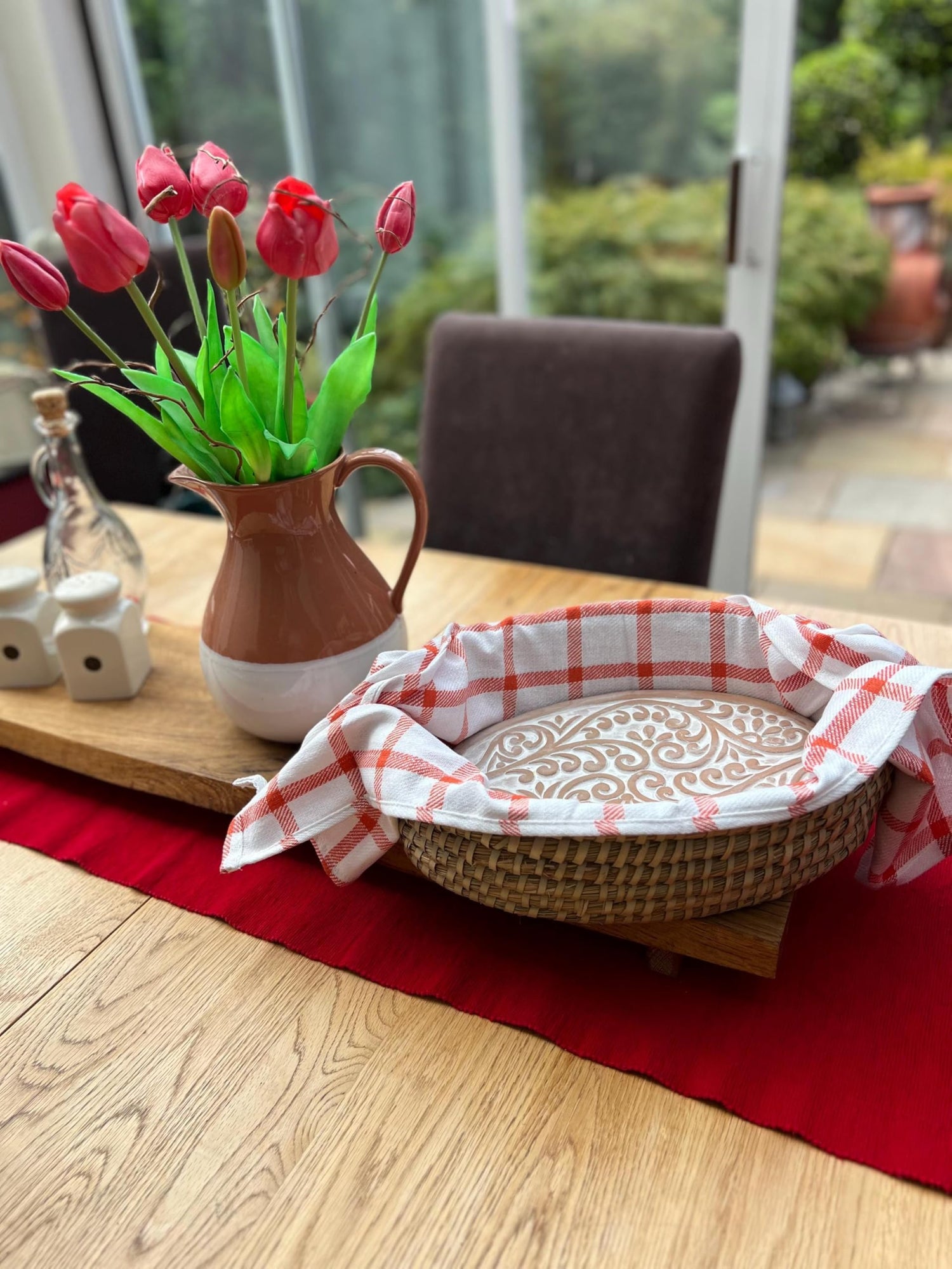 Bread Warmer Basket with Stone