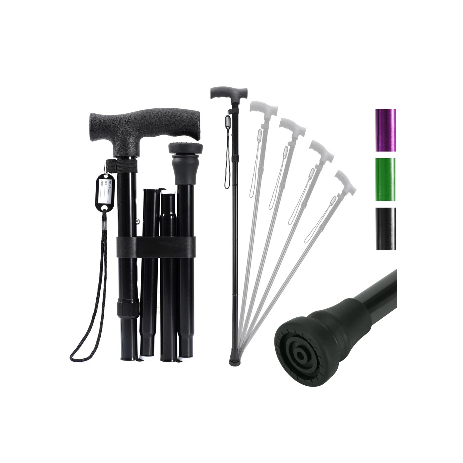 Adjustable Folding Stick