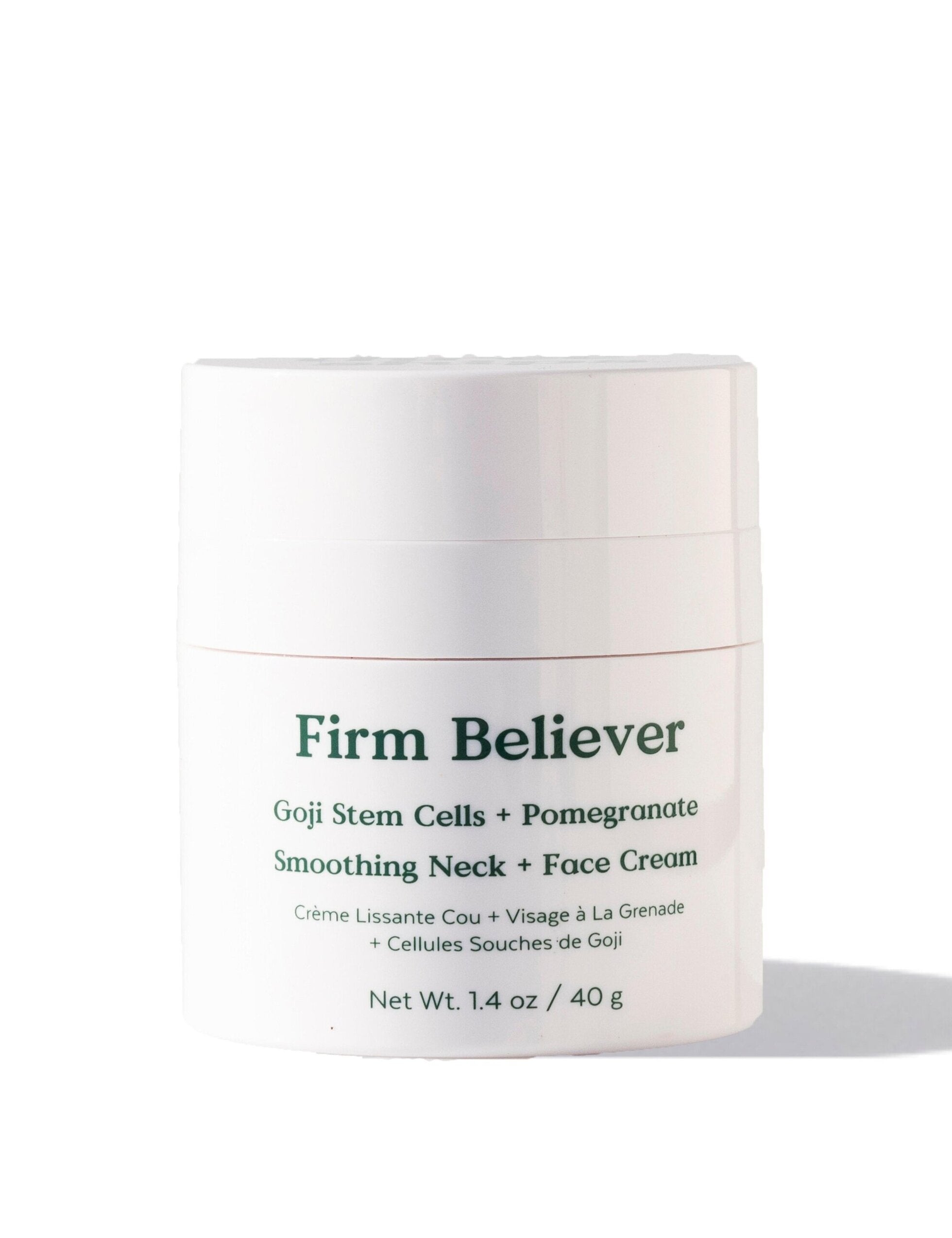 NEW! Firm Believer Goji Stem Cell + Pomegranate Smoothing Neck + Face Cream