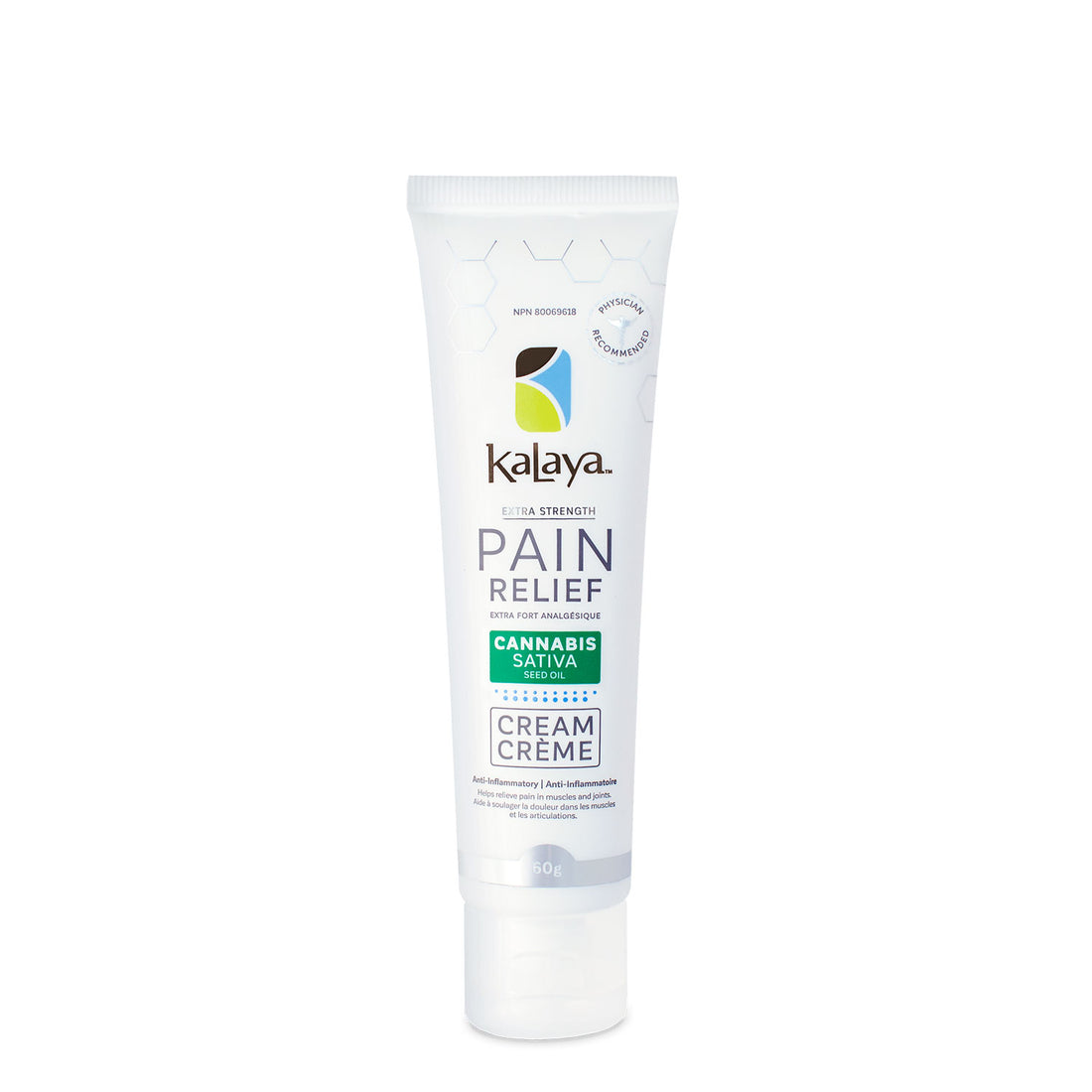 Pain Relief Cream with Cannabis Sativa Seed Oil
